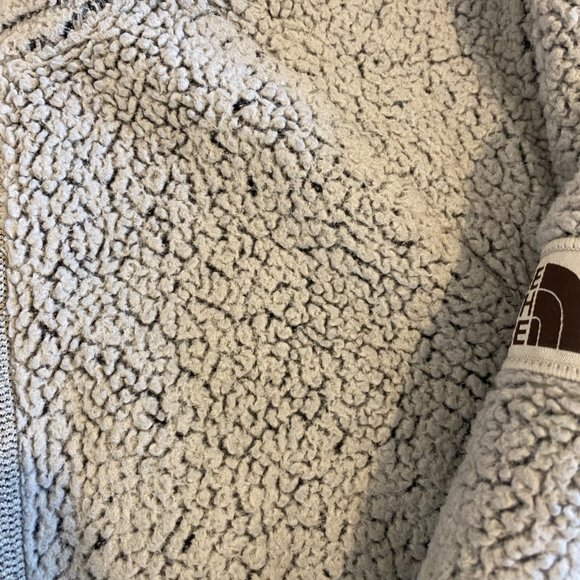 The North Face Women's Sherpa Fleece Jacket Size M Silver Gray - Picture 7 of 10